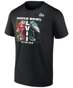 Kansas City Chiefs vs. Philadelphia Eagles Super Bowl LVII Matchup T-Shirt - Black