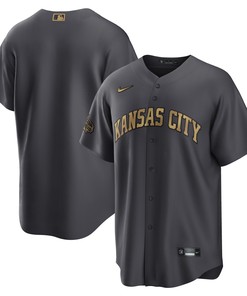 Kansas City Royals 2022 Mlb All-star Game Replica Blank Jersey - Charcoal Mlb