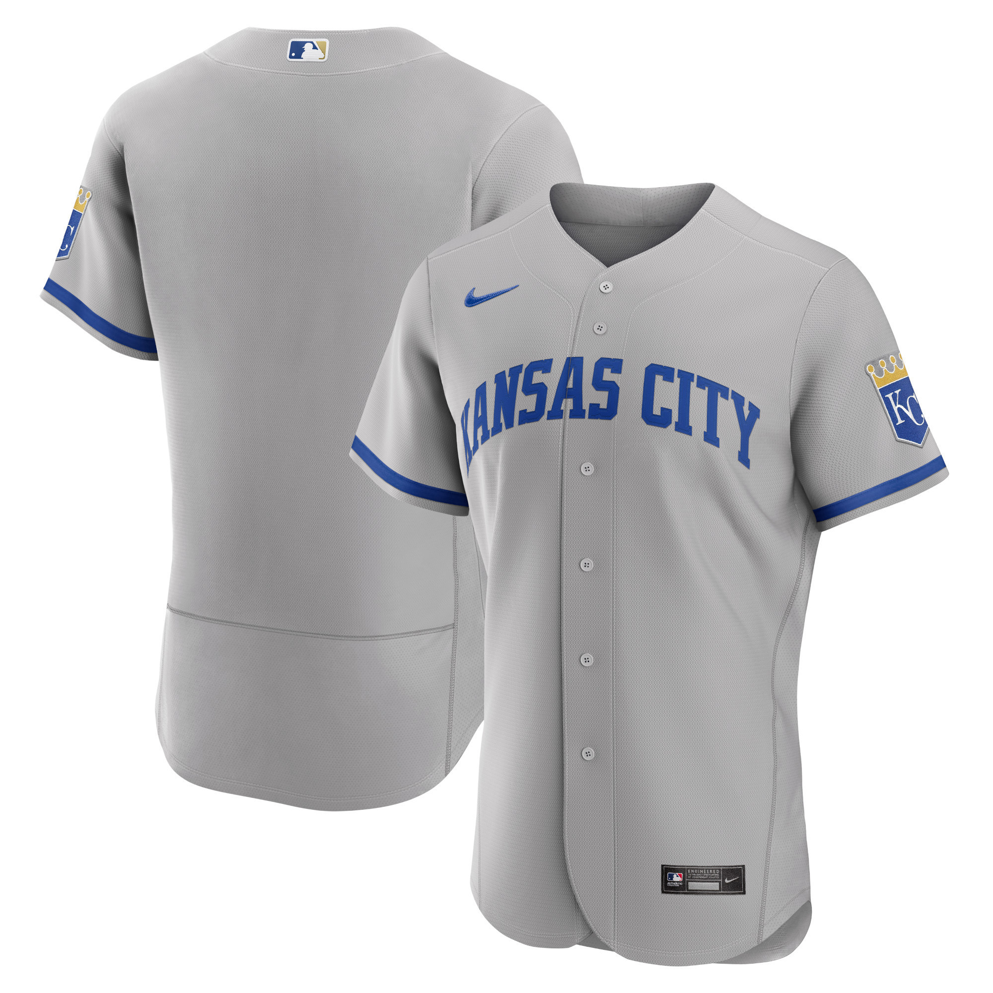 Kansas City Royals 2022 Road Authentic Jersey Gray Mlb