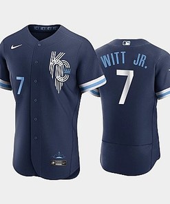 Kansas City Royals Bobby Witt Jr. 7 Navy 2022-23 City Connect Jersey