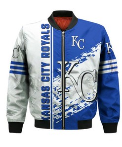 Kansas City Royals Bomber Jacket Quarter Style - MLB