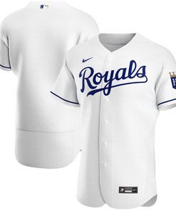 Kansas City Royals Home Authentic Team Jersey - White Mlb