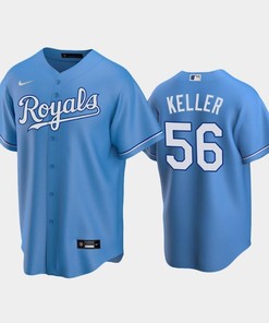 Kansas City Royals Jersey, Royals 56 Brad Keller Alternate Jersey Light Blue Jersey