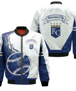 Kansas City Royals Logo 3D T Shirt Hoodie Jersey Bomber Jacket