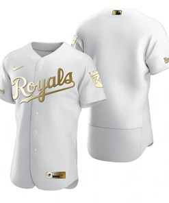 Kansas City Royals Mlb Golden Brandedition White Jersey Gift For Royals Fans