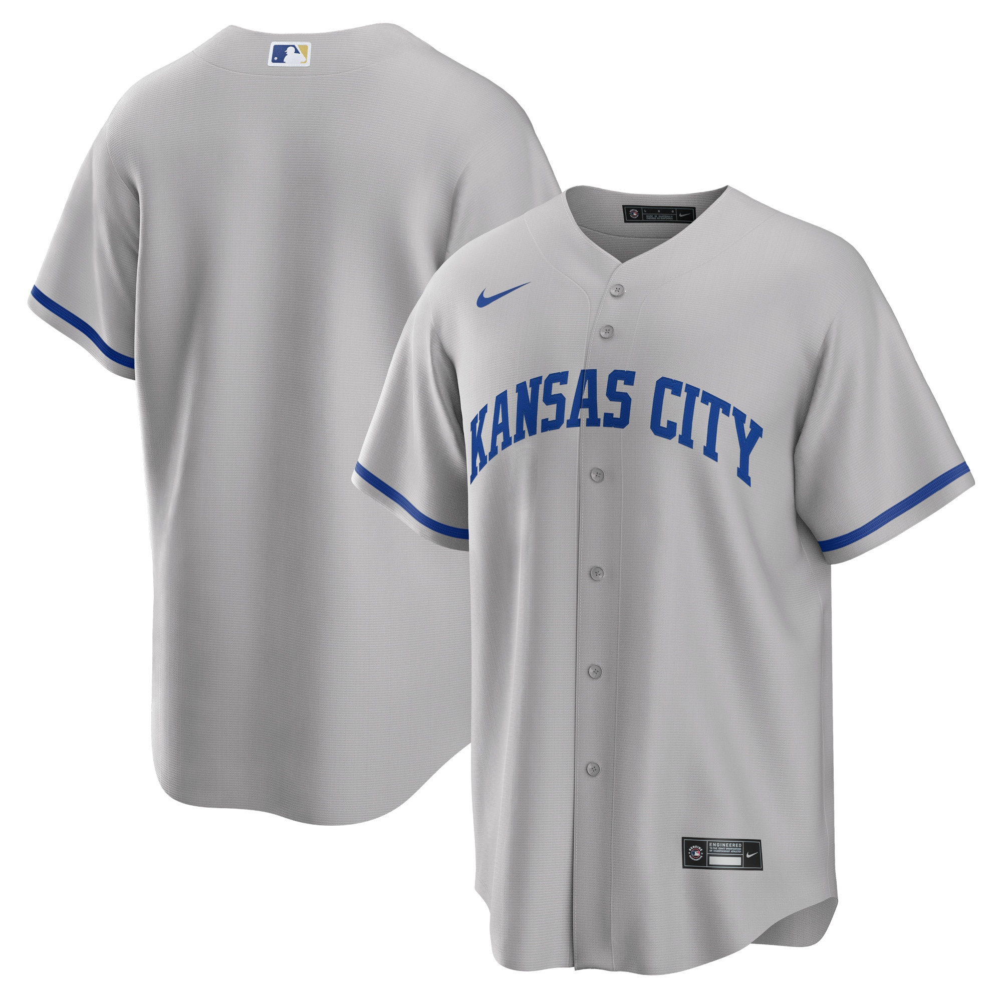 Kansas City Royals Road Replica Team Jersey Gray Mlb