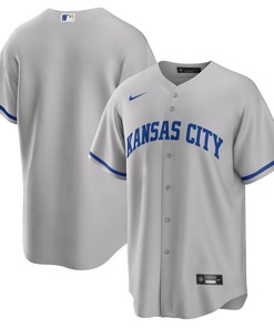 Kansas City Royals Road Replica Team Jersey Gray Mlb
