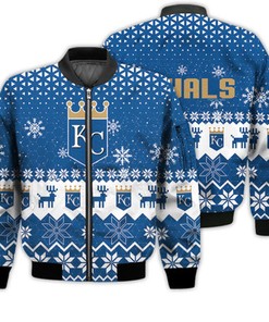 Kansas City Royals Sports Football American Ugly Christmas Sweater Gifts Unisex 3D Bomber Jacket