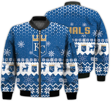 Kansas City Royals Sports Football American Ugly Christmas Sweater Gifts Unisex 3D Bomber Jacket