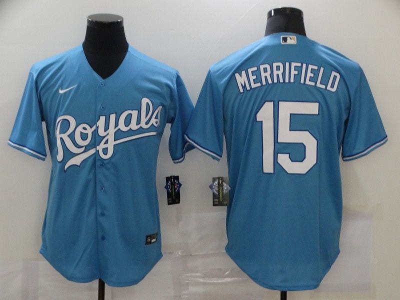 Kansas City Royals Whit Merrifield #15 2020 Mlb Sky Blue Jersey