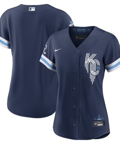 Kansas City Royals Womens 2022 City Connect Replica Jersey - Navy Mlb