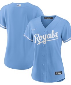 Kansas City Royals Womens Alternate Replica Team Logo Jersey Light Blue Mlb