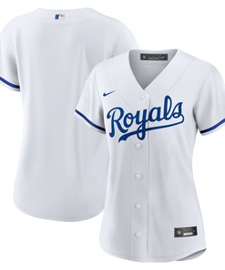 Kansas City Royals Womens Home Replica Team Logo Jersey White Mlb