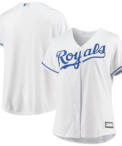 Kansas City Royals Womens Plus Size Home Replica Team Jersey - White Mlb
