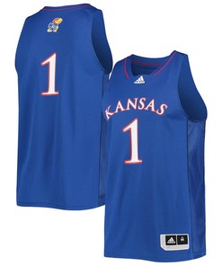 Kansas Jayhawks 1 Team Swingman Basketball Men Jersey - Royal