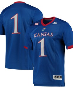Kansas Jayhawks Adidas Team Premier Football Jersey - Royal Ncaa