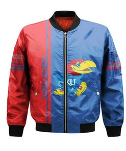 Kansas Jayhawks Bomber Jacket Half Style - NCAA