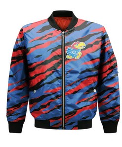Kansas Jayhawks Bomber Jacket Sport Style Keep Go On - NCAA