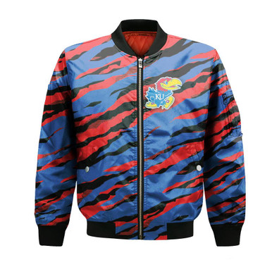 Kansas Jayhawks Bomber Jacket Sport Style Keep Go On - NCAA