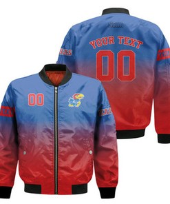 Kansas Jayhawks Fadded Bomber Jacket - NCAA