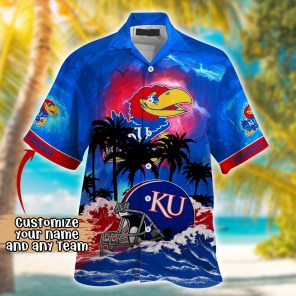 Kansas Jayhawks NCAA Best Hawaiian Shirt Ever- Customize Any Team Any League