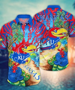 Kansas Jayhawks NCAA Flower Hawaii Shirt For Fans Ver 1