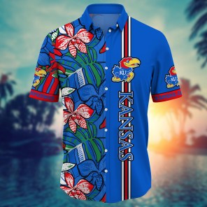 Kansas Jayhawks NCAA Flower Hawaii Shirt For Fans Ver 14