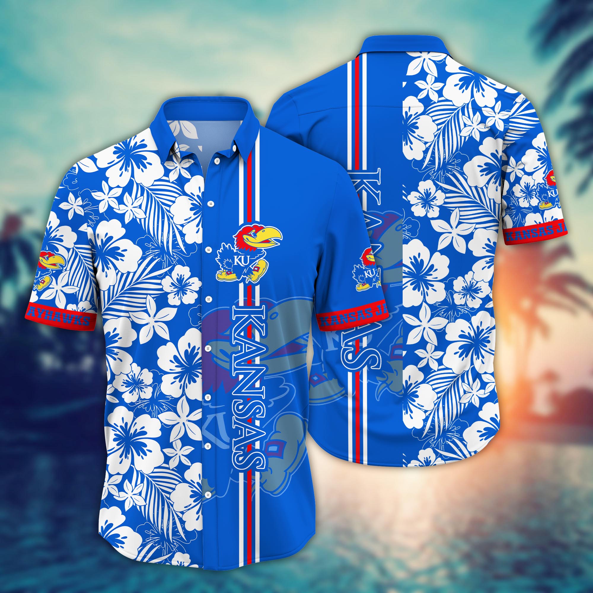 Kansas Jayhawks NCAA Flower Hawaii Shirt For Fans Ver 19