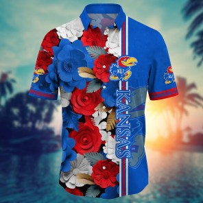 Kansas Jayhawks NCAA Flower Hawaii Shirt For Fans Ver 23