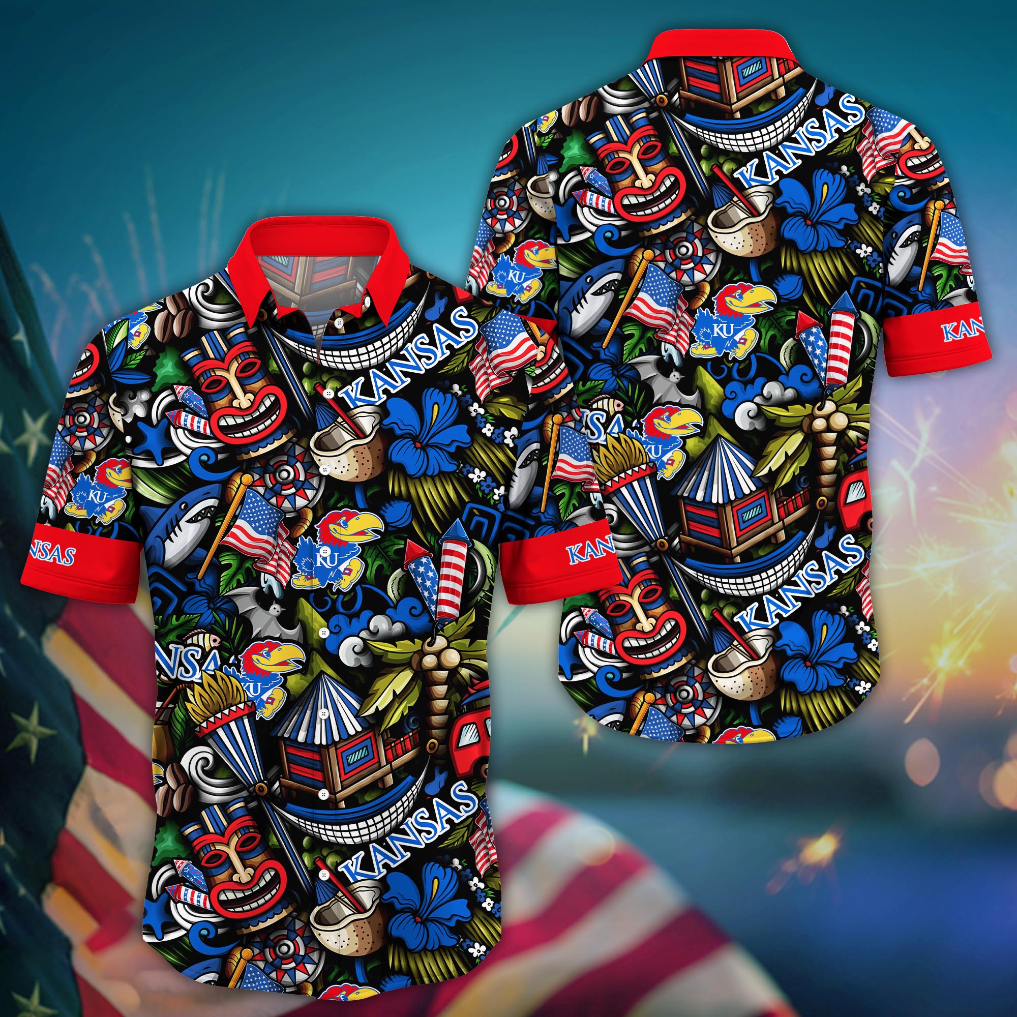 Kansas Jayhawks NCAA Flower Hawaii Shirt For Fans Ver 3