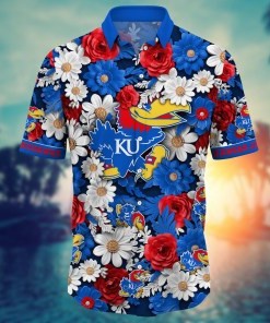 Kansas Jayhawks NCAA Flower Hawaii Shirt For Fans Ver 4