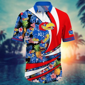 Kansas Jayhawks NCAA Flower Hawaii Shirt For Fans Ver 6