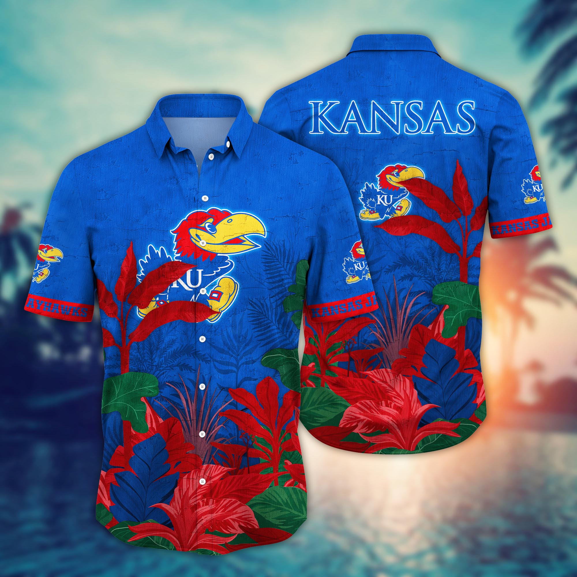 Kansas Jayhawks NCAA Flower Hawaii Shirt For Fans Ver 7