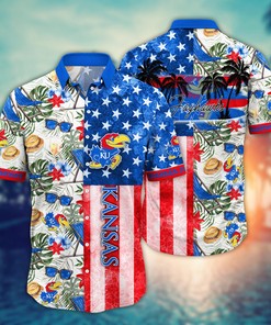 Kansas Jayhawks NCAA Flower Hawaii Shirt For Fans Ver 8