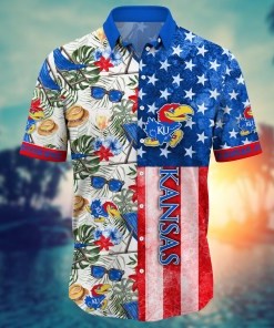 Kansas Jayhawks NCAA Flower Hawaii Shirt For Fans Ver 8