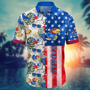 Kansas Jayhawks NCAA Flower Hawaii Shirt For Fans Ver 8