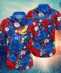 Kansas Jayhawks NCAA Flower Hawaii Shirt For Fans Ver 9