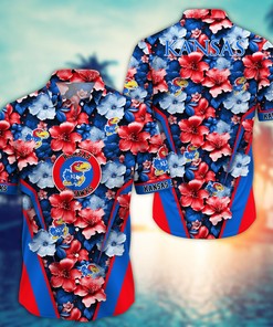 Kansas Jayhawks NCAA Hawaiian Shirt, Aloha Shirt Ver 2
