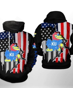 Kansas Jayhawks NCAA US Flag 3D Printed Hoodie/Zipper Hoodie Ver 1