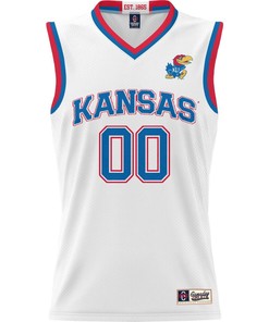 Kansas Jayhawks NIL Men Basketball Custom Jersey - White