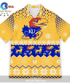 Kansas Jayhawks Sports Football American Ugly Christmas 3D Hawaiian Shirt