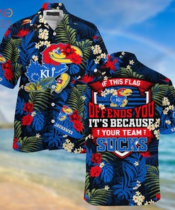 Kansas Jayhawks Summer Hawaiian Shirts, With Tropical Patterns for Fans