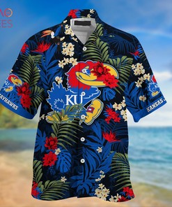 Kansas Jayhawks Summer Hawaiian Shirts, With Tropical Patterns for Fans