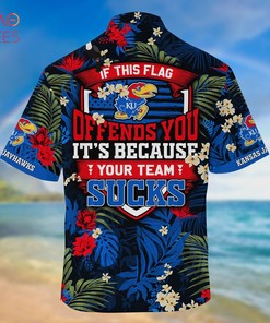 Kansas Jayhawks Summer Hawaiian Shirts, With Tropical Patterns for Fans