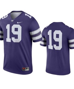 Kansas State Wildcats #19 Purple Legend Football Jersey