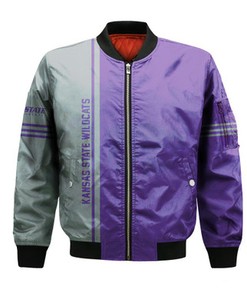 Kansas State Wildcats Bomber Jacket Half Style - NCAA