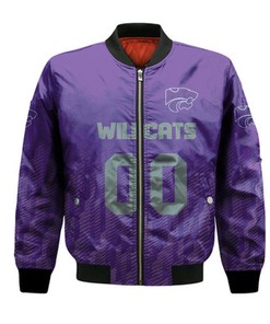 Kansas State Wildcats Bomber Jacket Logo Sport Ombre  - NCAA