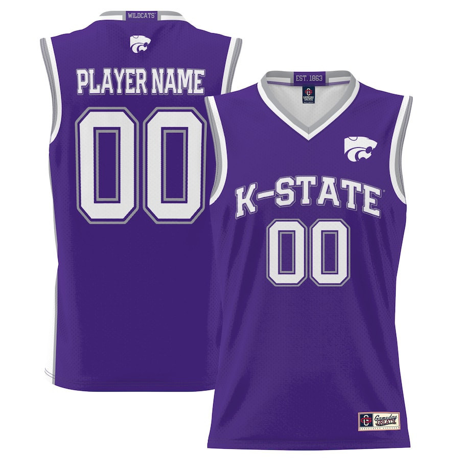 Kansas State Wildcats NIL Men Basketball Custom Jersey - Purple
