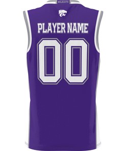 Kansas State Wildcats NIL Men Basketball Custom Jersey - Purple