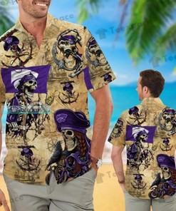 Kansas State Wildcats Pirate Skull Hawaiian Shirt